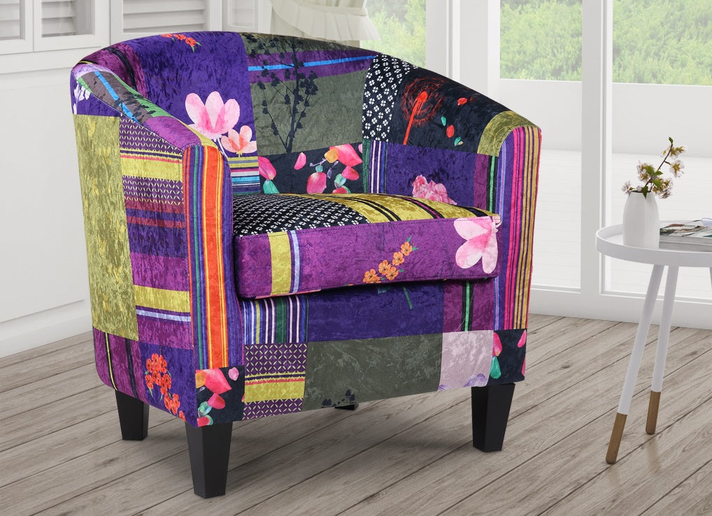 Patchwork bucket deals chair