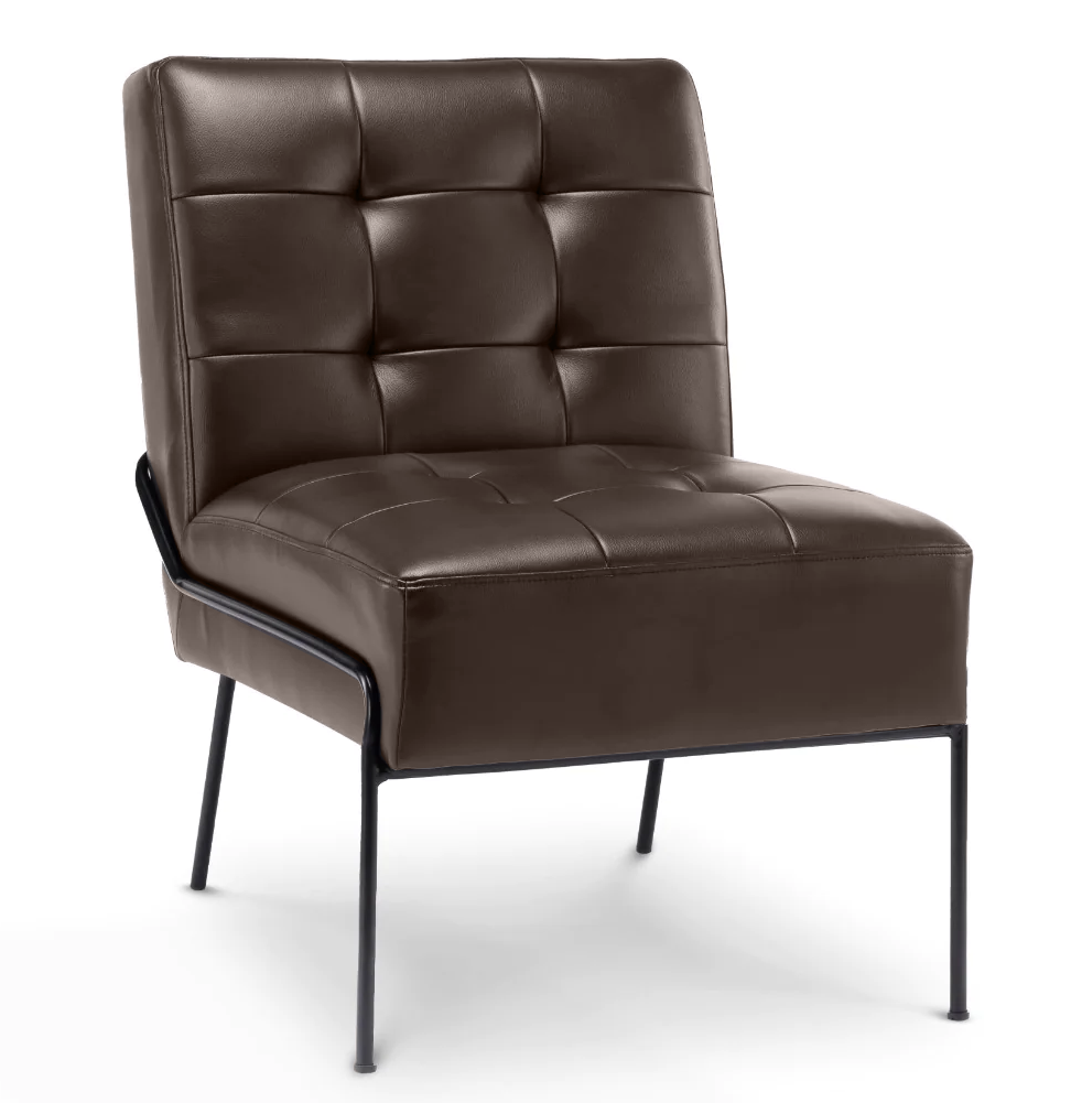 Armless online leather chair