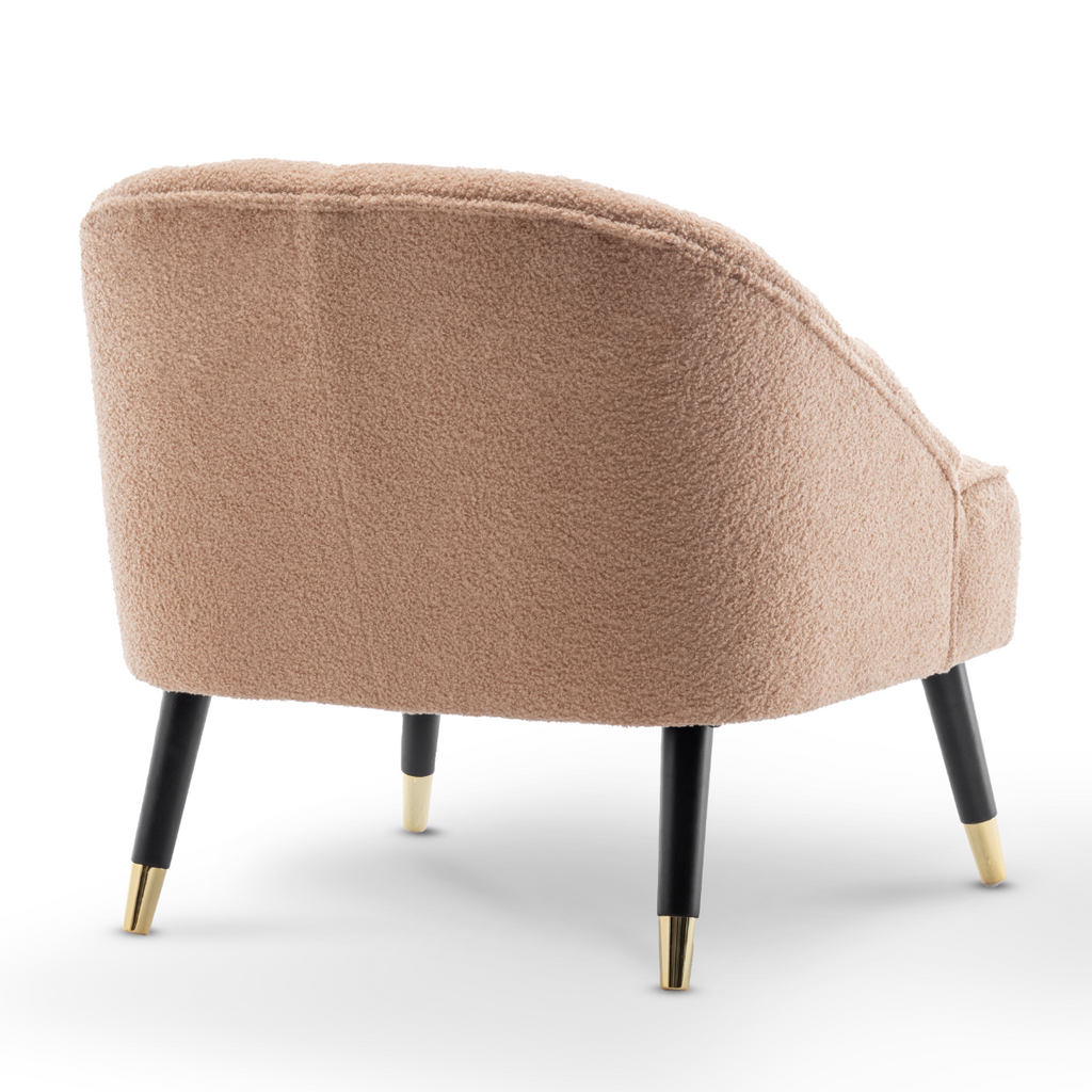 Fabric Boucle / Teddy Light Brown Kensington Accent Chair