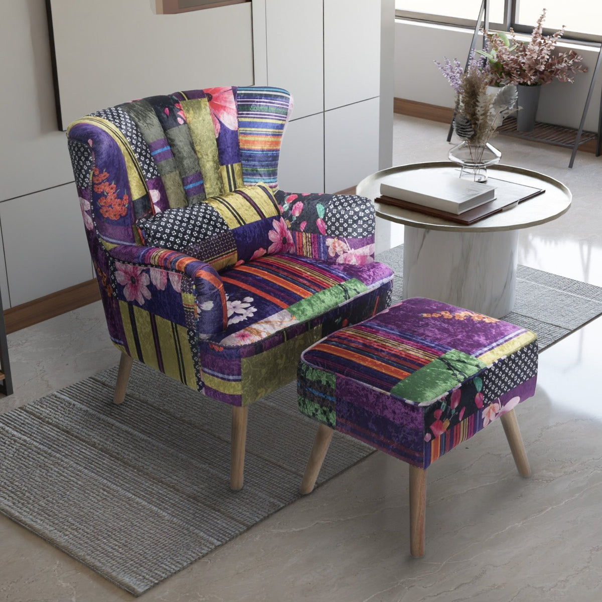 Bright best sale patchwork chairs