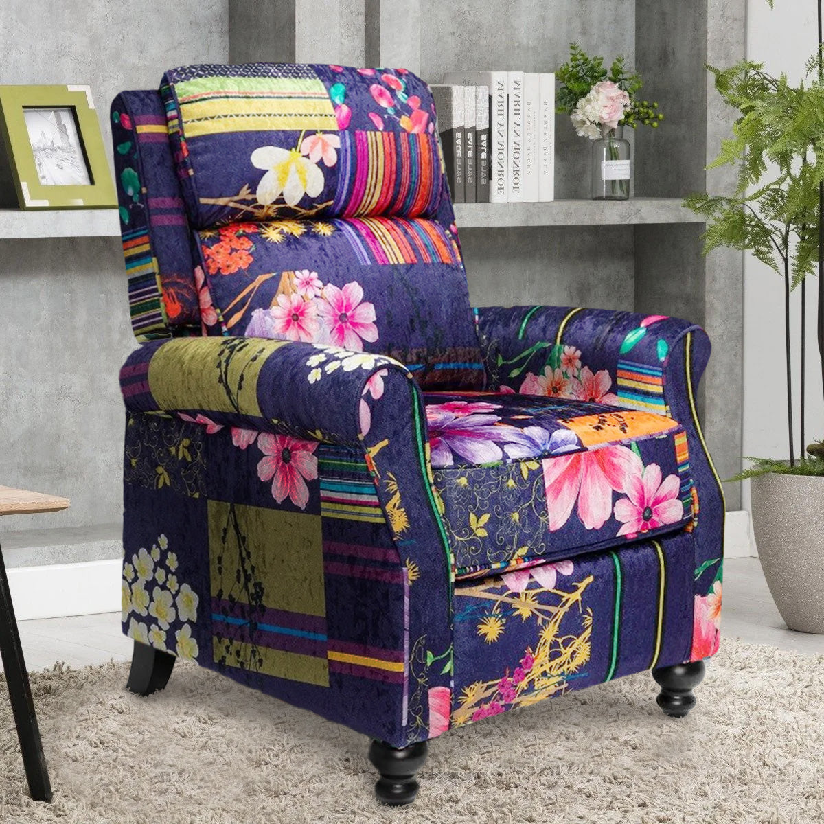 Purple outlet patchwork chair