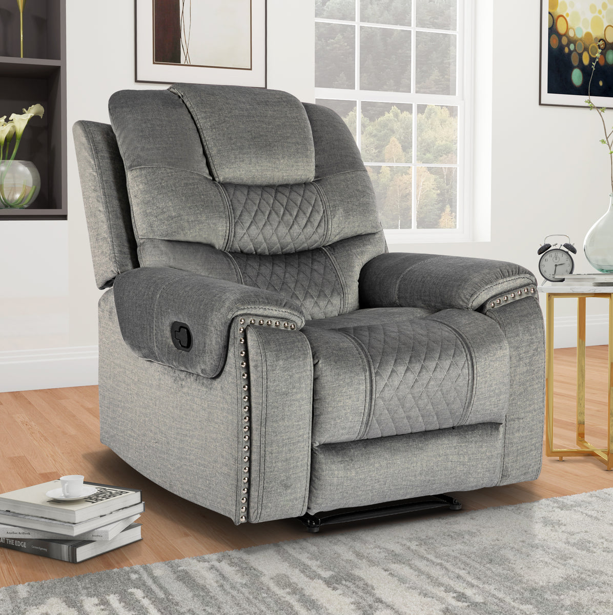 Chenille rocker store recliner