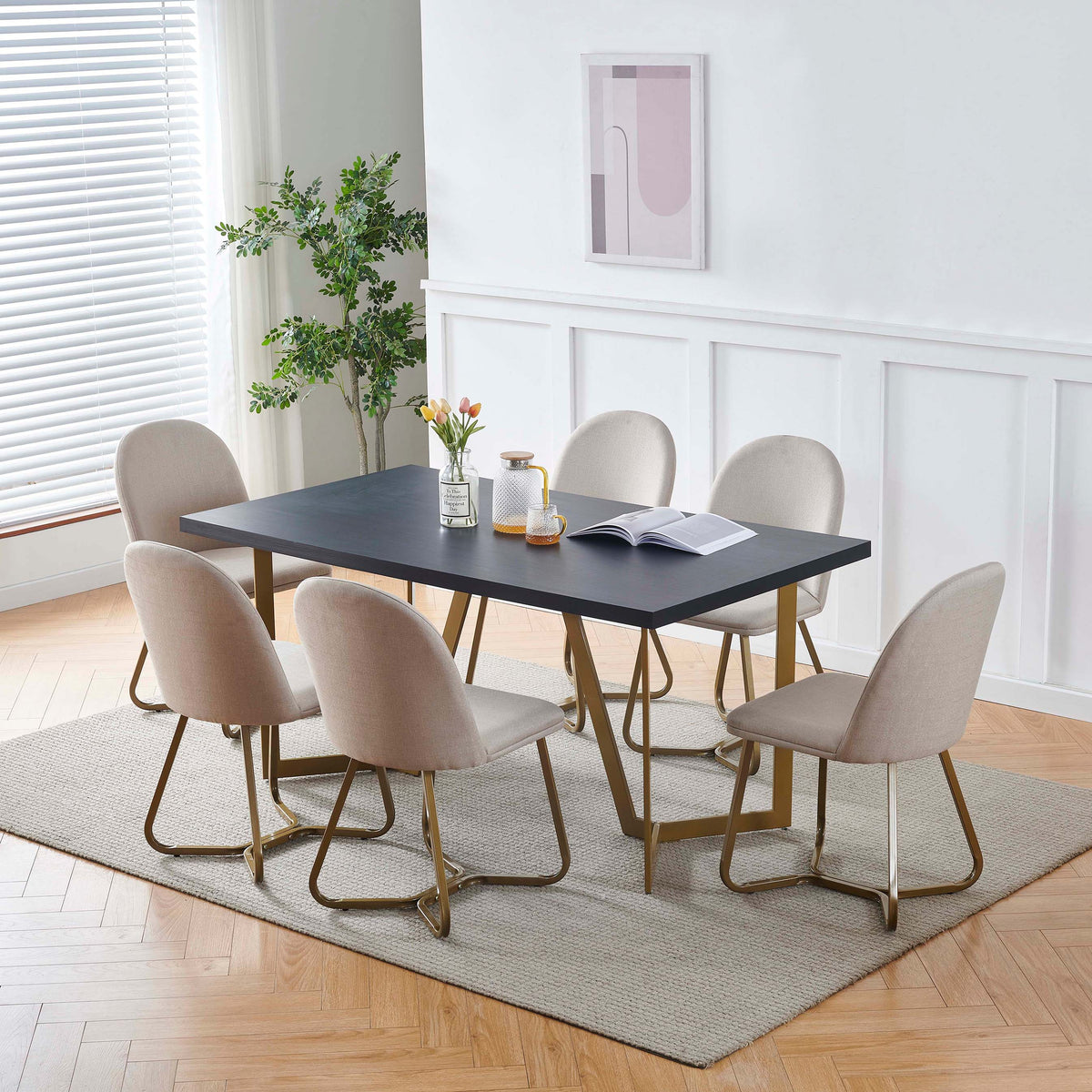 All modern 5 piece dining deals set