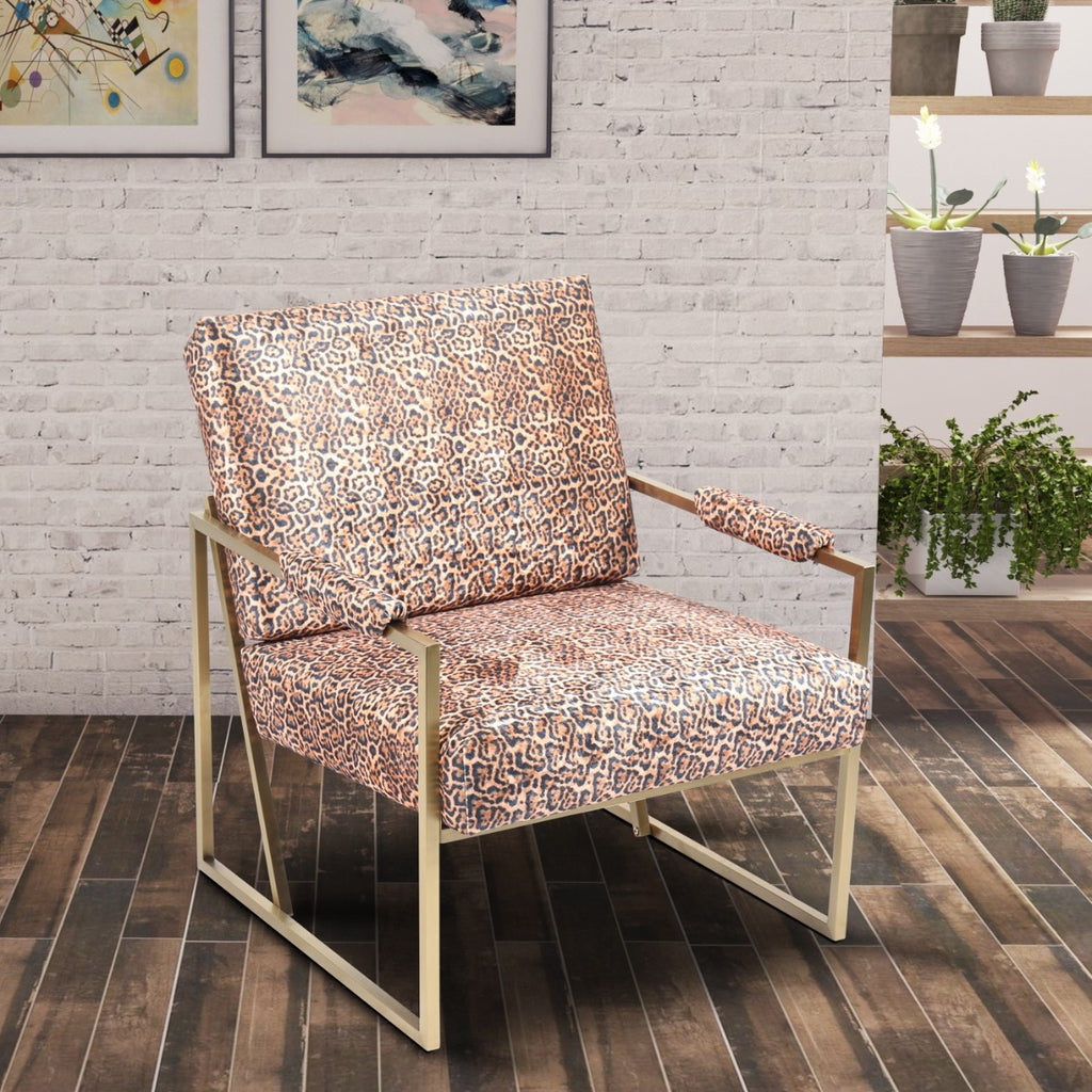 Fabric Snakeskin Animal Print Rialta Stylish Retro Occasional Chair - Smaller Size