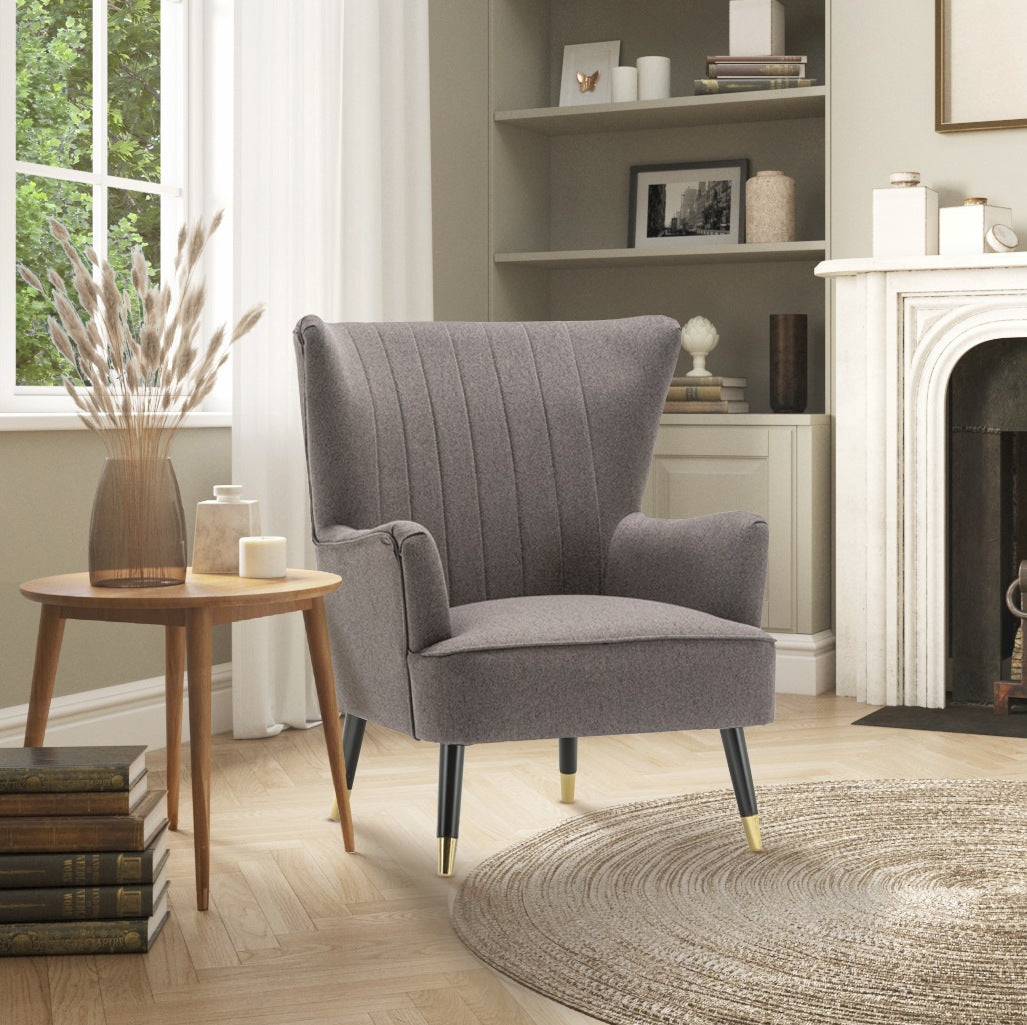 Fabric Linen Dark Grey Camila Accent Chair Stunning Chairs