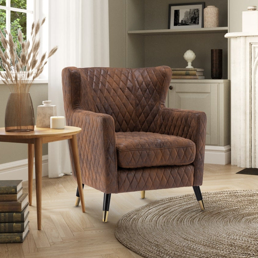 Suede best sale arm chair