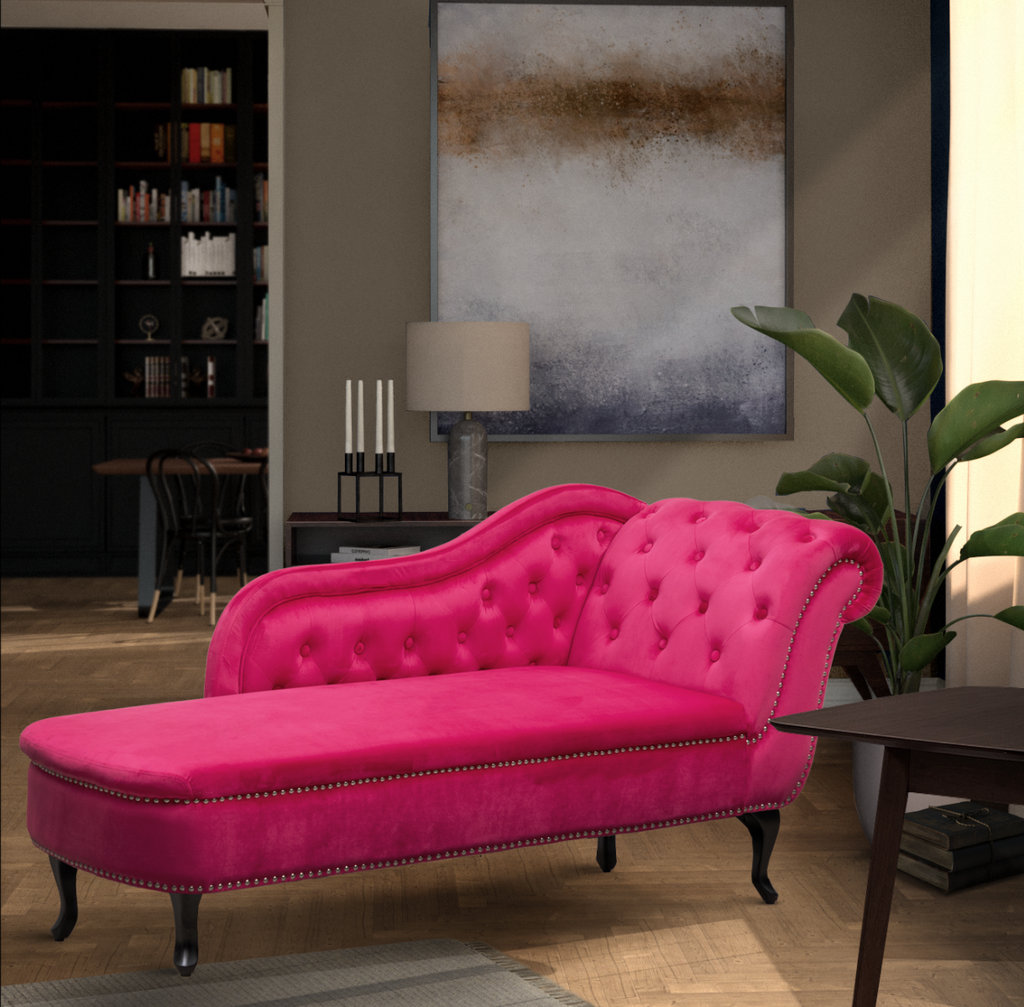 velvet-dark-pink-left-hand-facing-monroe-chaise-lounge