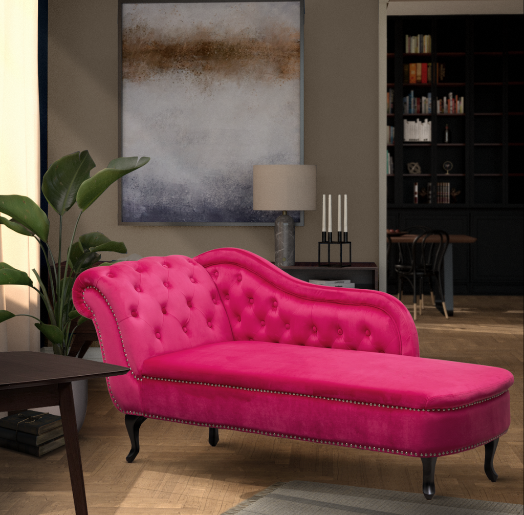 velvet-dark-pink-right-hand-facing-monroe-chaise-lounge