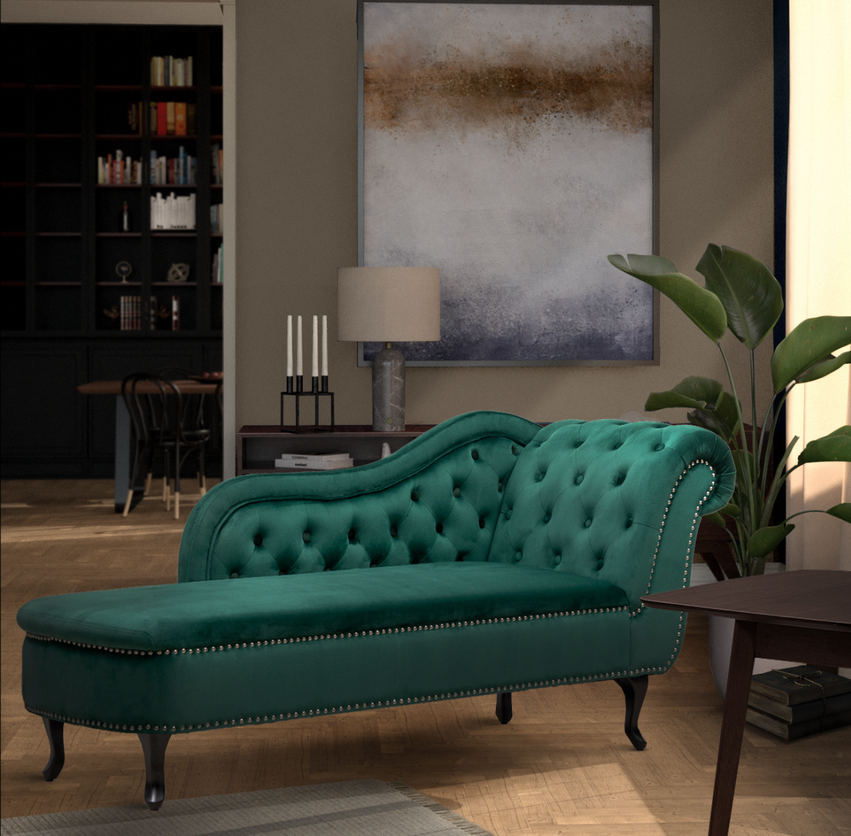 Lime green chaise lounge deals