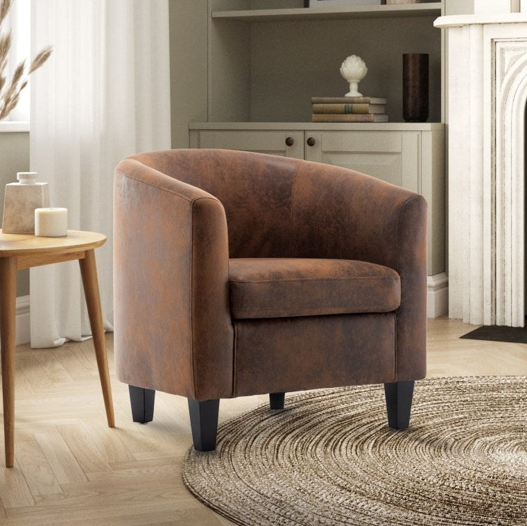 Brown tub store chair