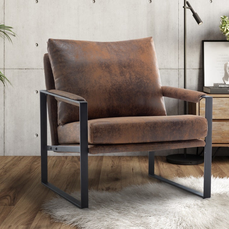 Leather Air Suede Brown Graziana Accent Chair