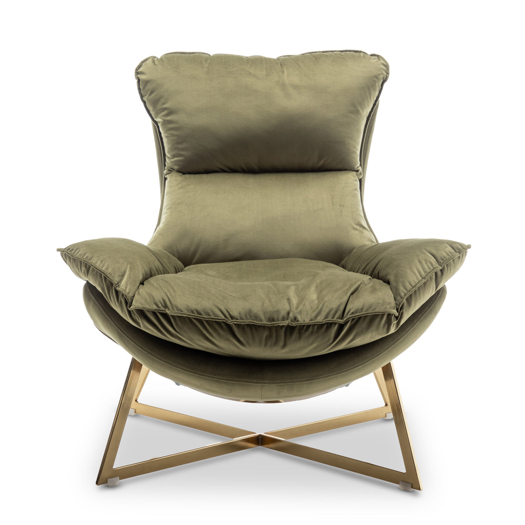 Velvet Sage Green Pierina Accent Chair