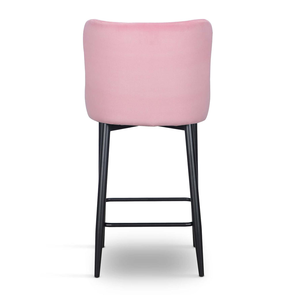 Velvet Blush Pink Primo Bar Stool - Set of 2