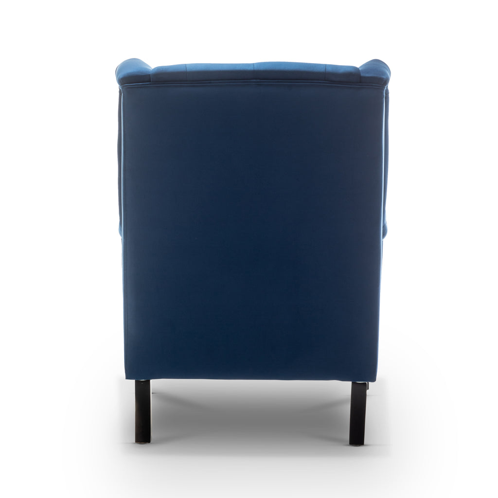 Velvet Blue Daniella Wingback Chair