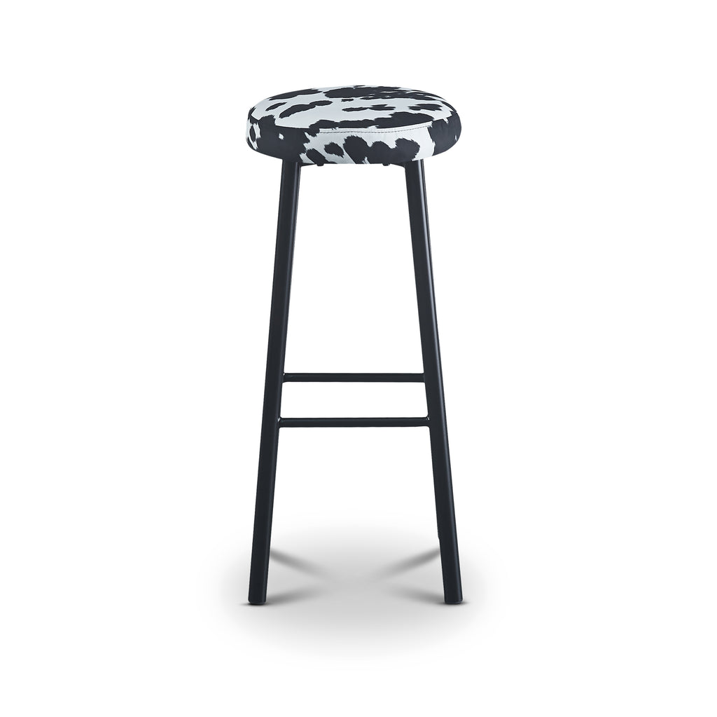 Fabric Cow Print Rocco Bar Stool