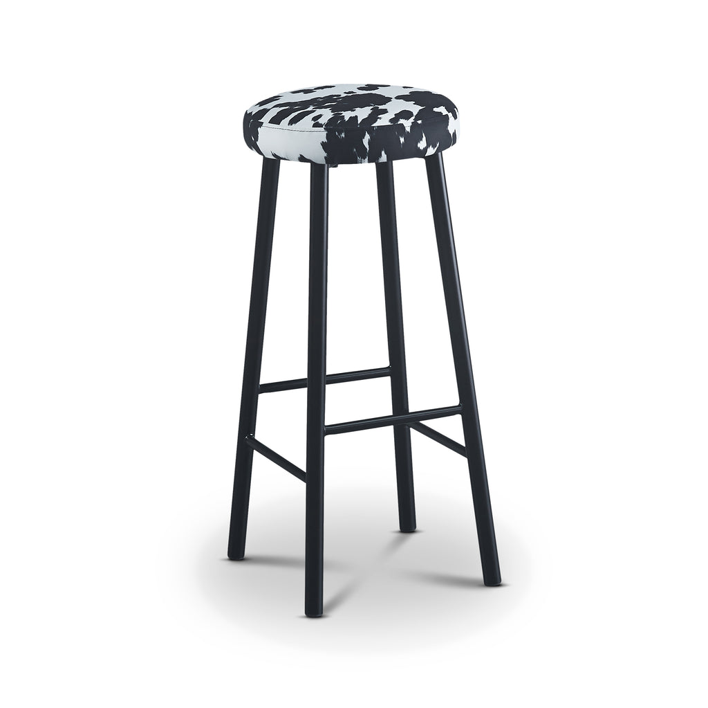 Fabric Cow Print Rocco Bar Stool