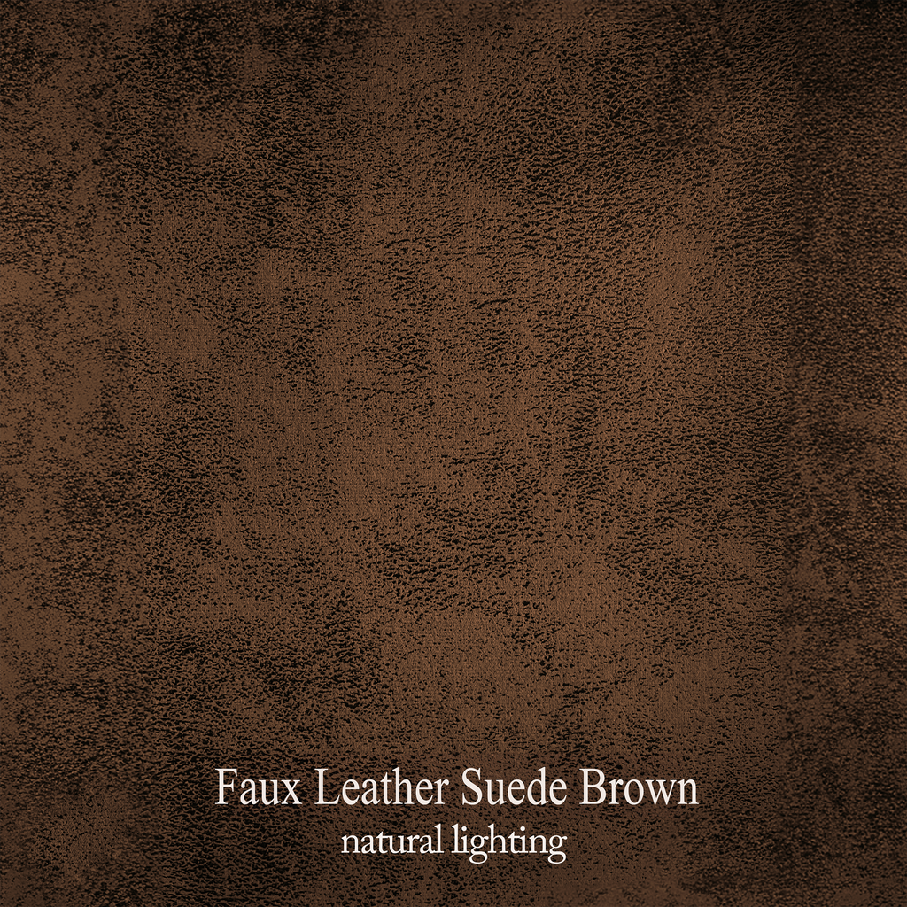 Faux Leather Suede Brown Swatch Sample Natural Light