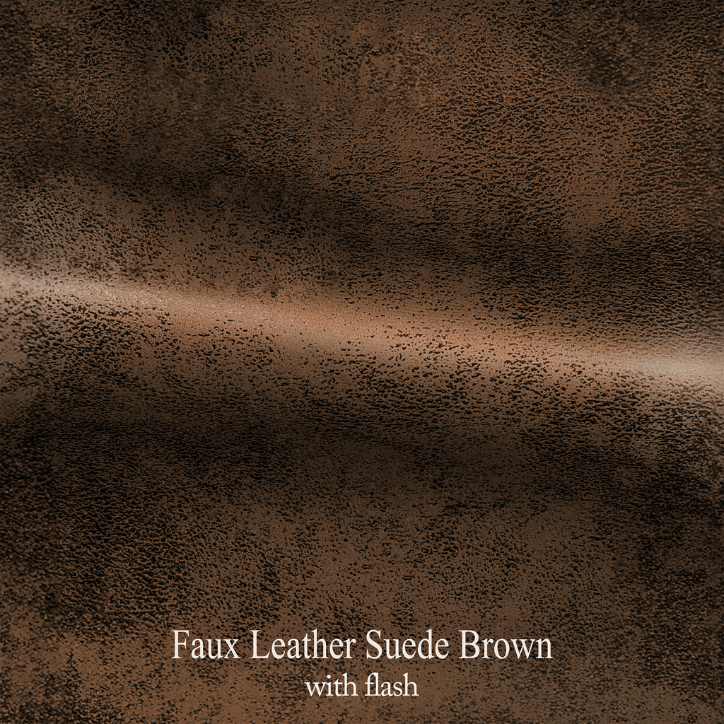 Faux Leather Suede Brown Swatch Sample with Flash