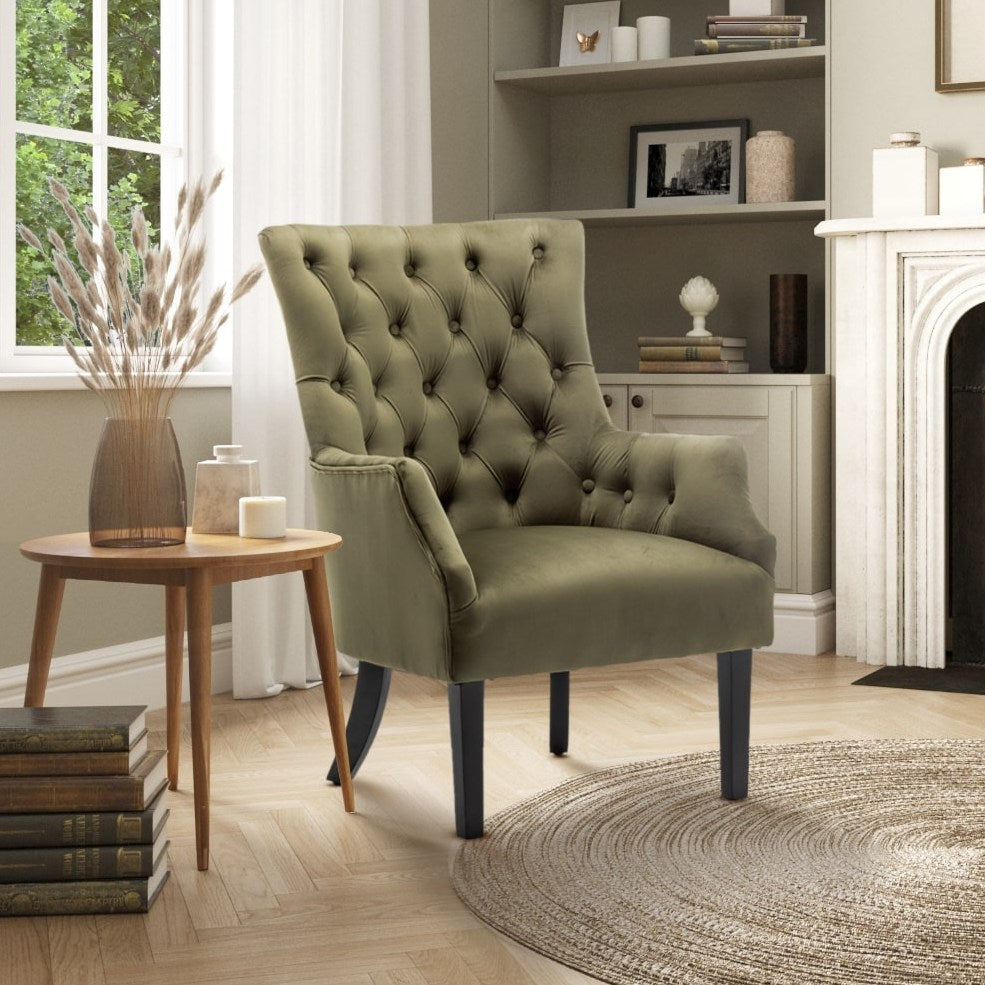 Velvet Sage Green Gabriella Accent Chair Stunning Chairs