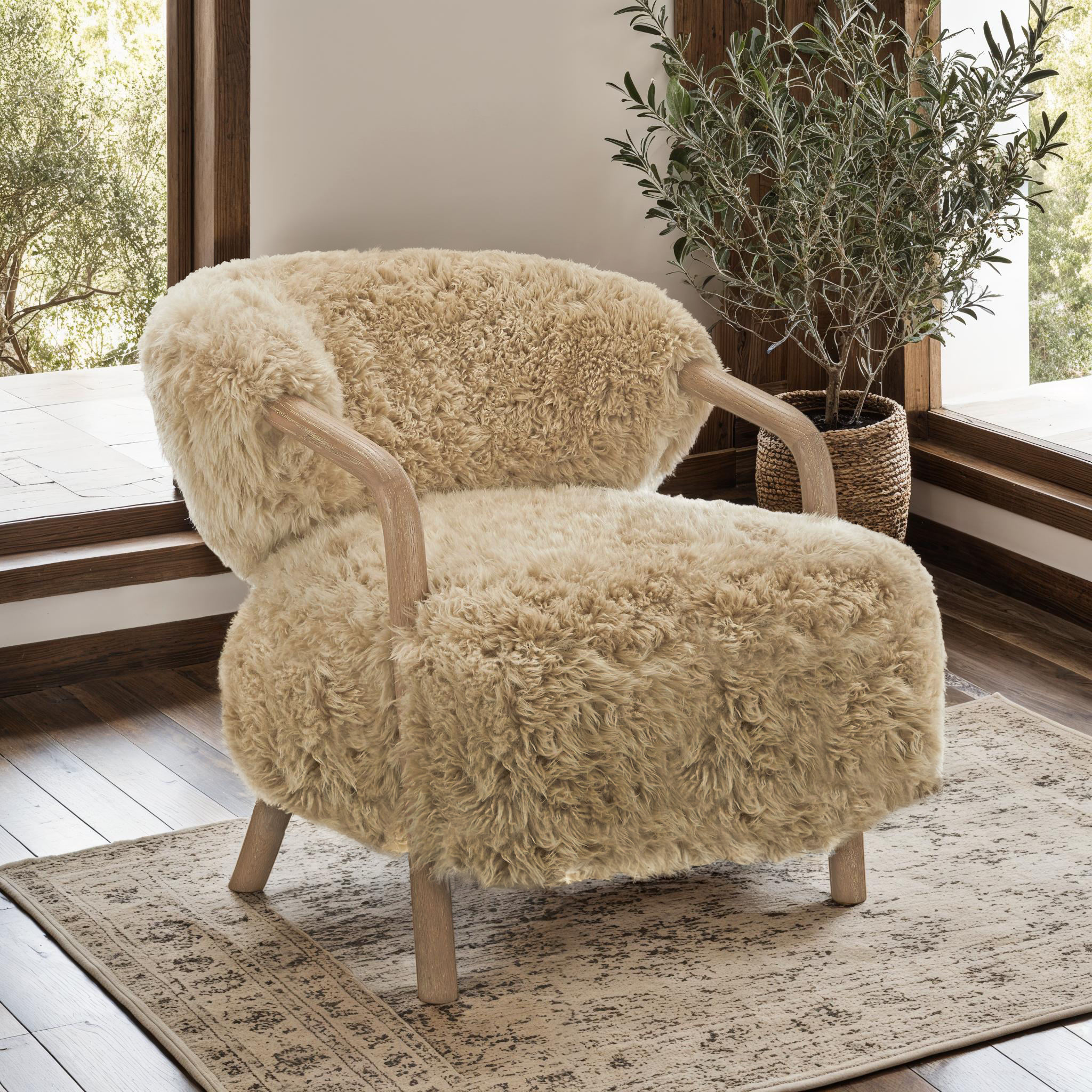 Genuine Sheepskin Armchair CELEST – Stunning Chairs