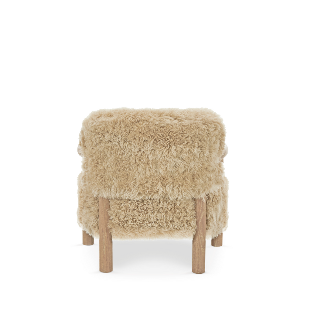 Genuine Sheepskin Armchair CLOUDY Taupe