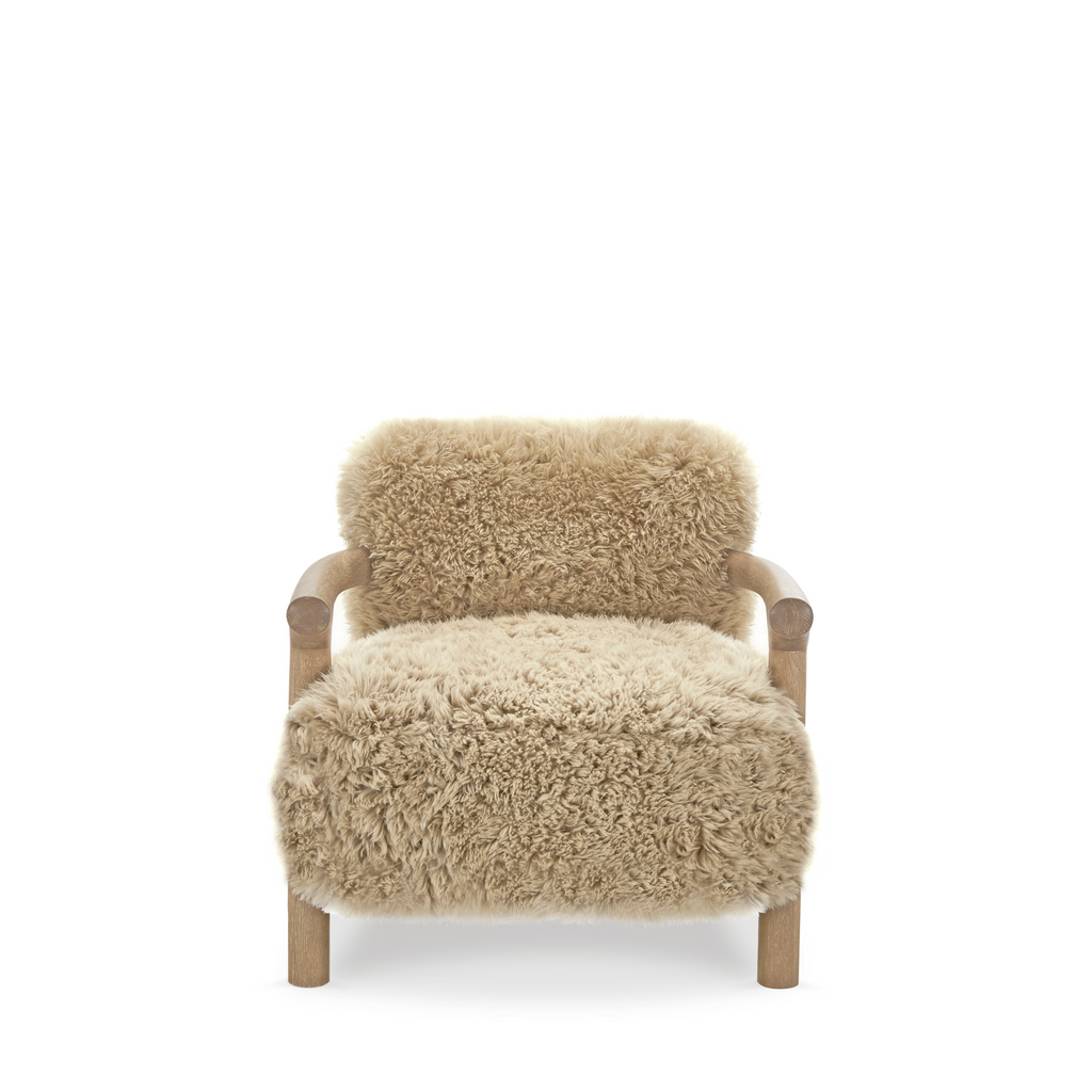 Genuine Sheepskin Armchair CLOUDY Taupe