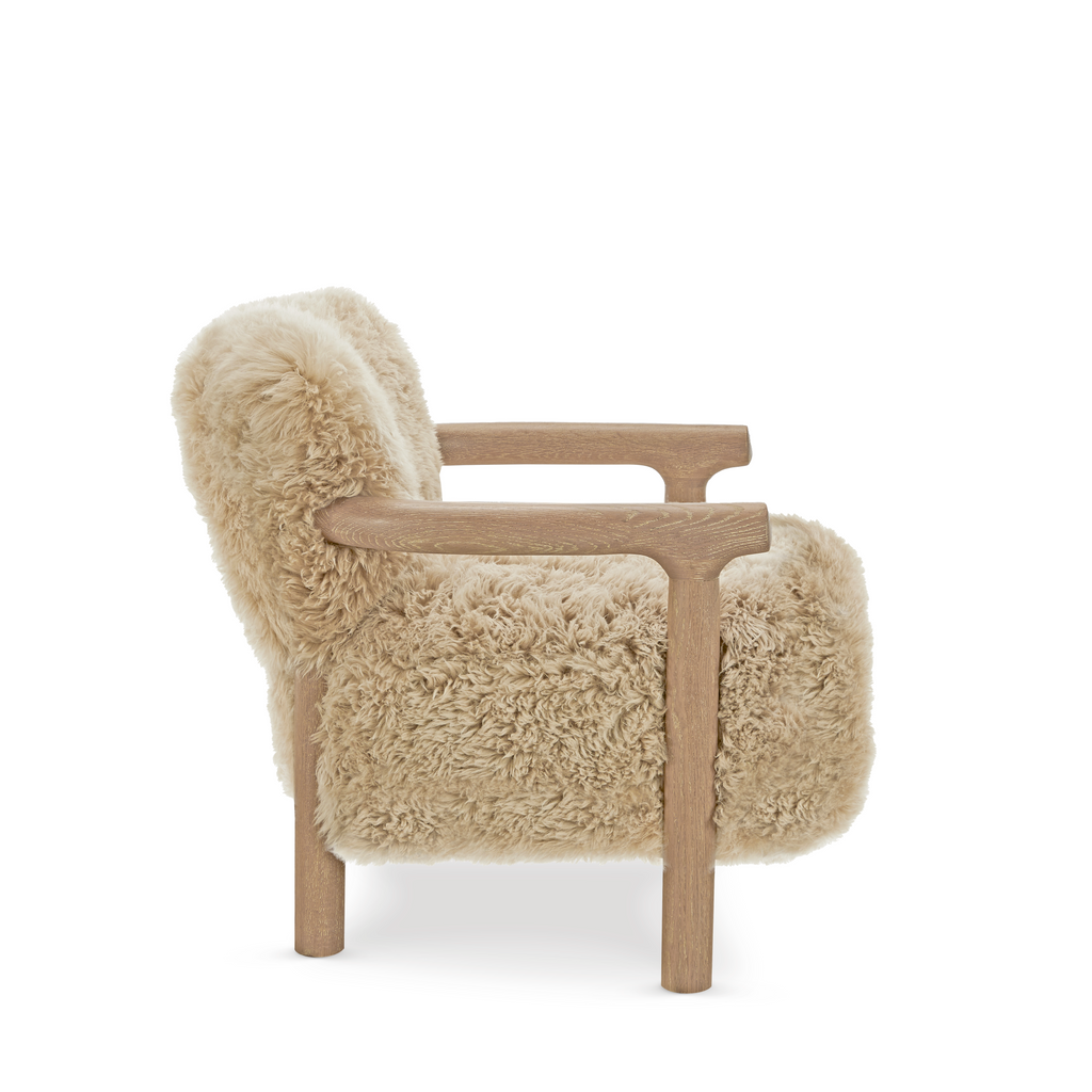 Genuine Sheepskin Armchair CLOUDY Taupe