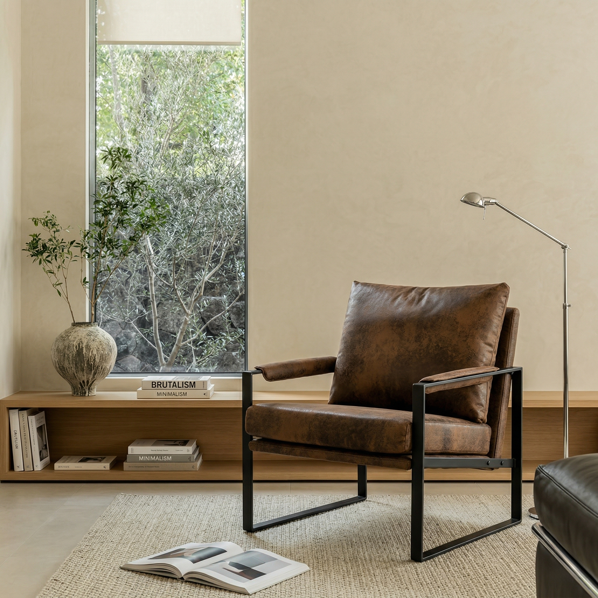 Faux Leather Suede Brown Graziana Accent Chair – Stunning Chairs