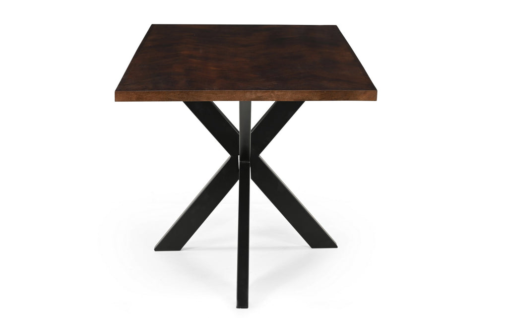 Solid Mango Wood Hudson 1.6M Dining Table with Metal Legs