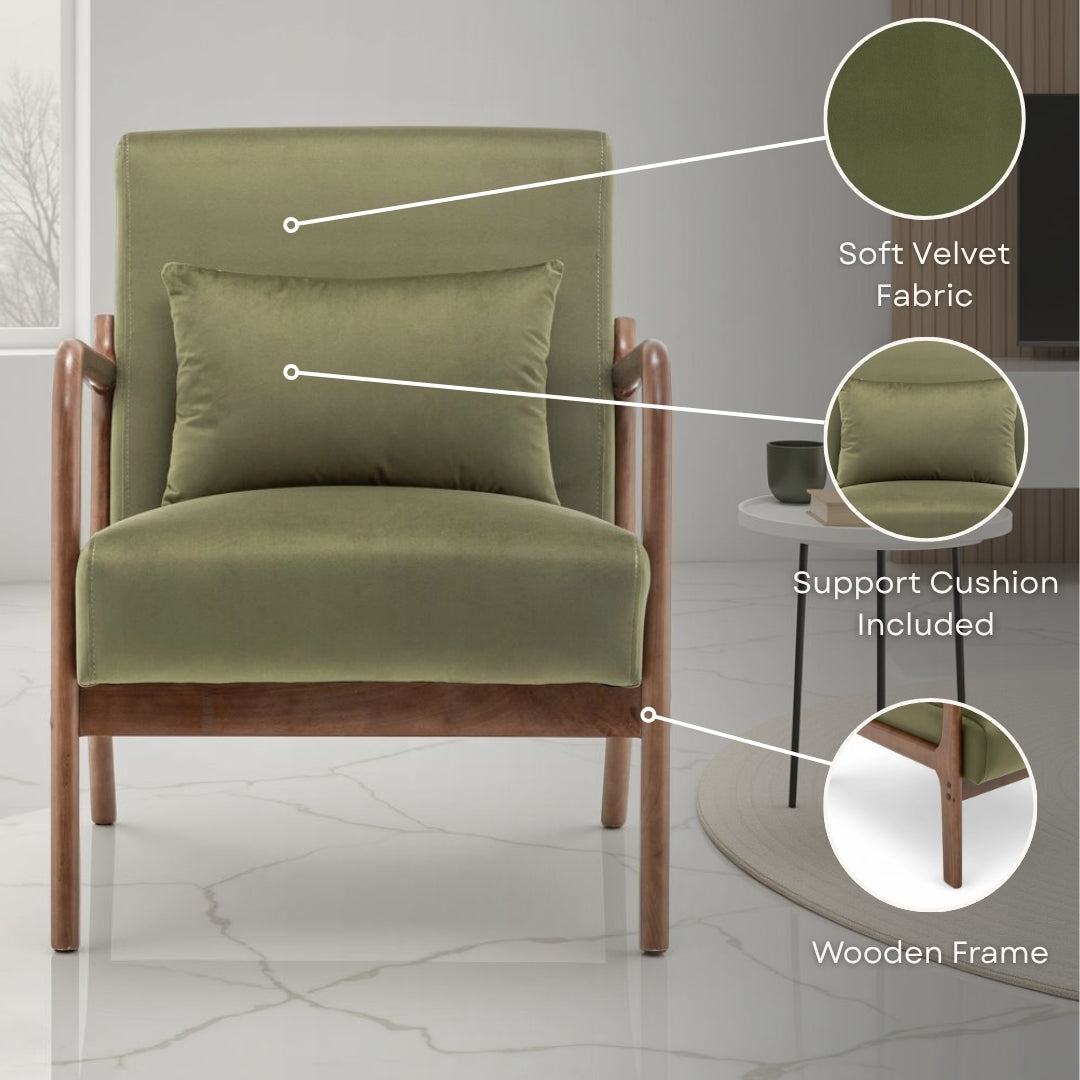 Velvet Gold Hertford Accent Chair – Stunning Chairs