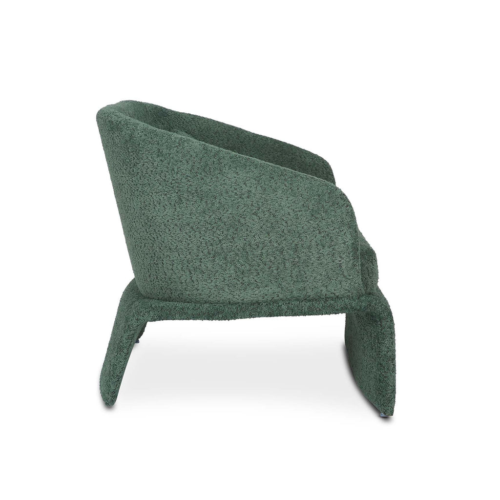 Teddy Boucle Fabric Sage Green Jaquetta 2+1 Accent Chair Set