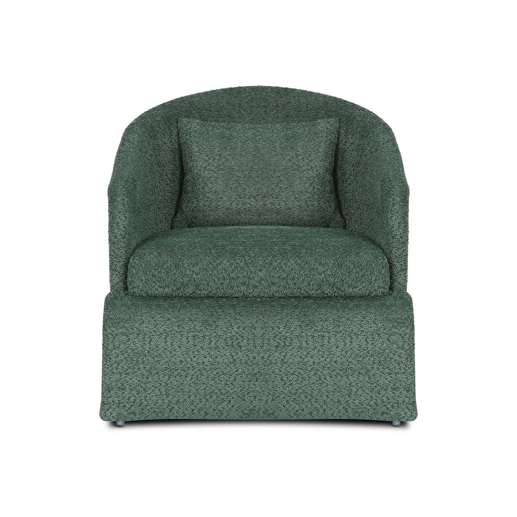 Teddy Boucle Fabric Sage Green Jaquetta Accent Chair