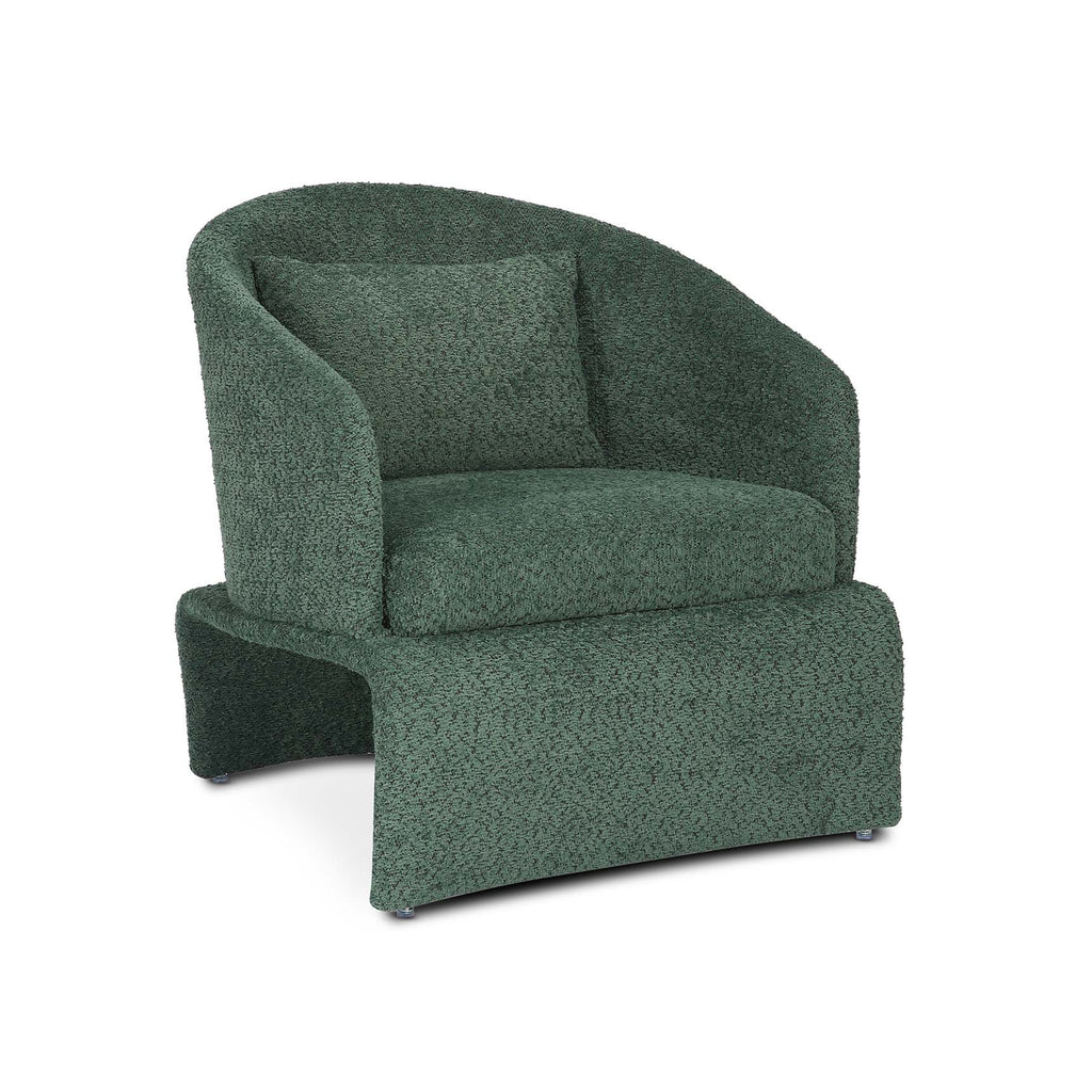 Teddy Boucle Fabric Sage Green Jaquetta 2+1 Accent Chair Set