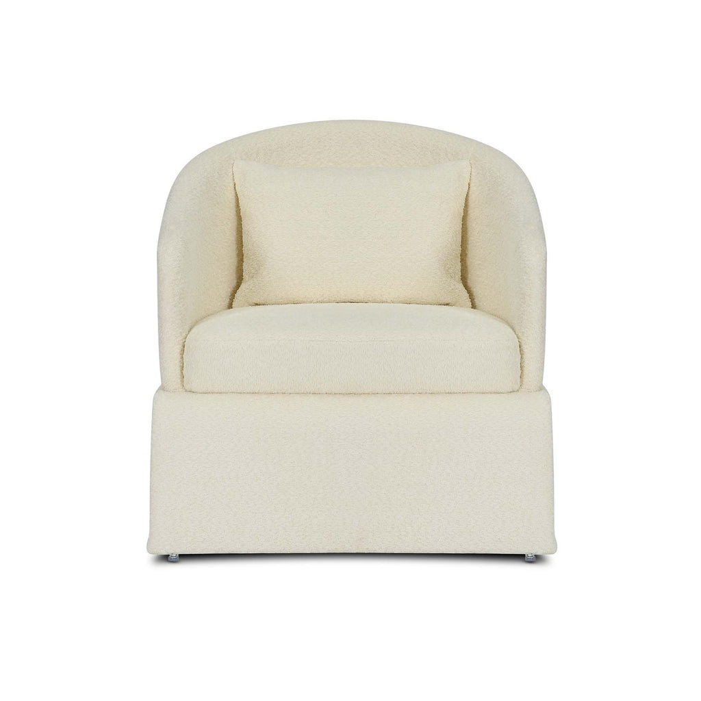 Teddy Boucle Fabric Cream Jaquetta 2+1 Accent Chair Set