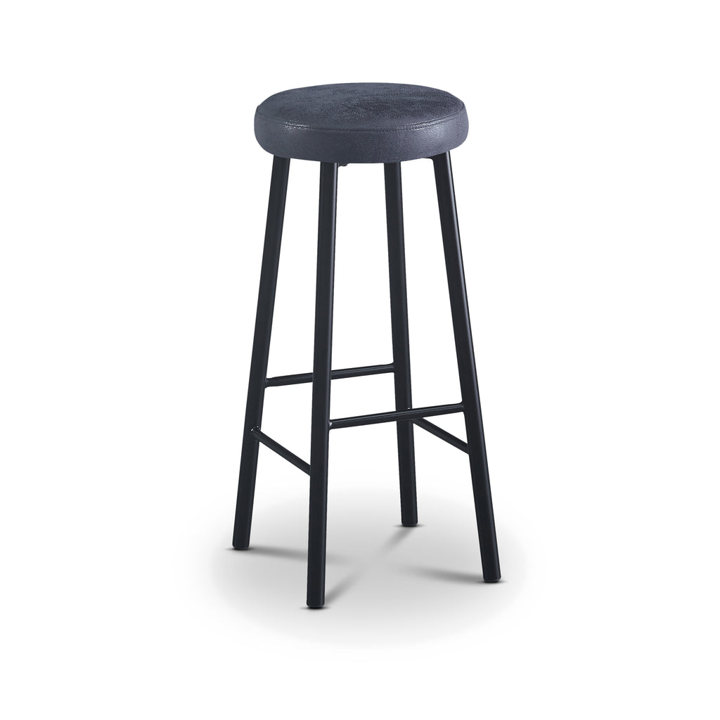 Faux Leather Suede Grey Rocco Bar Stool