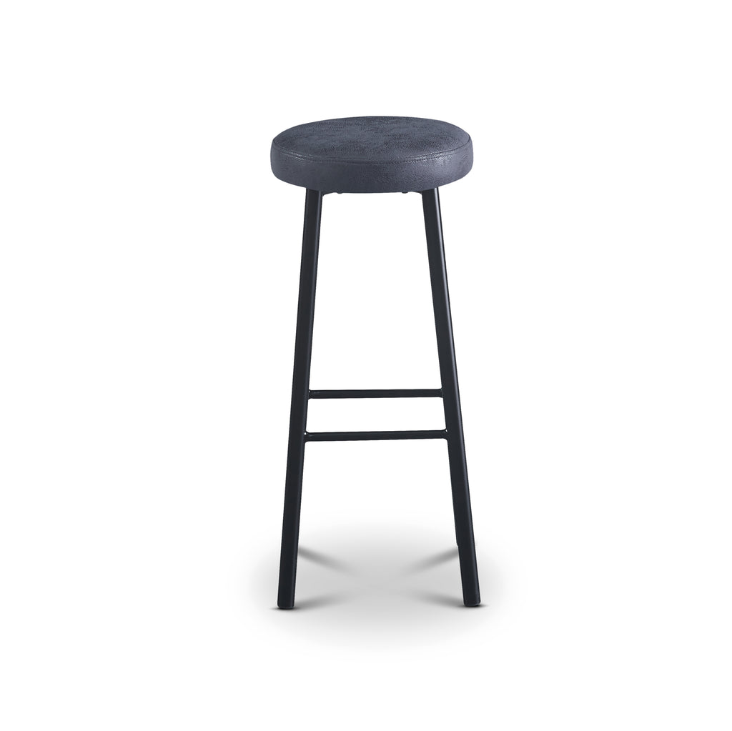 Faux Leather Suede Grey Rocco Bar Stool