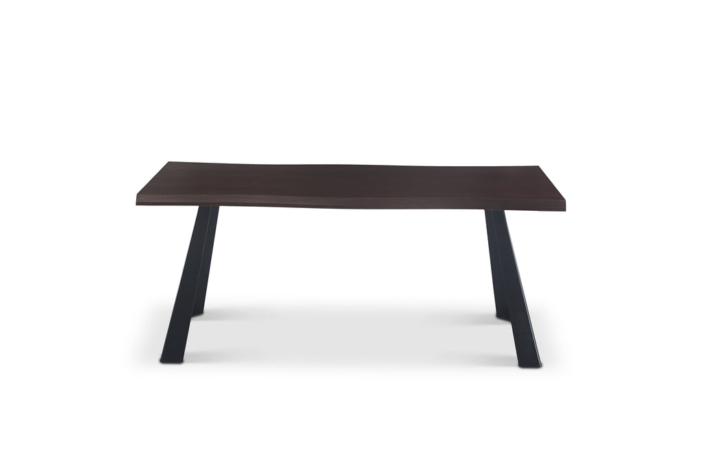 Real Wood Veneer Logan 1.8M Dining Table with Metal Legs