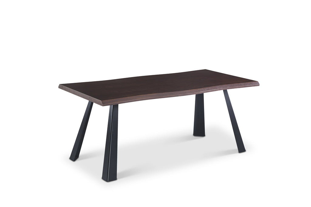 Real Wood Veneer Logan 1.8M Dining Table with Metal Legs