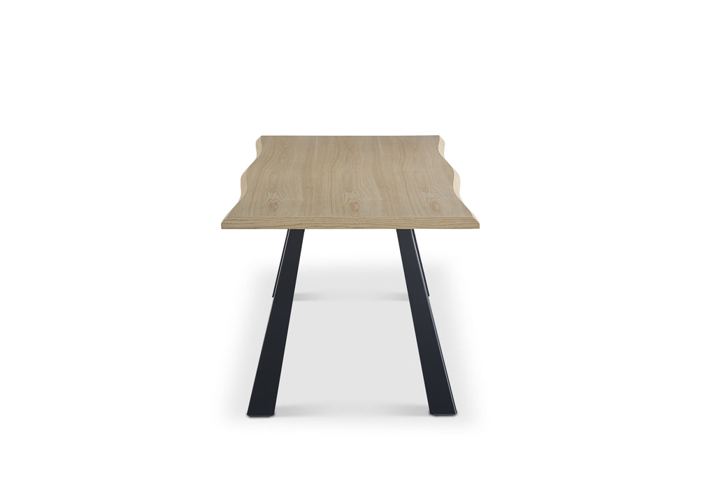 Real Wood Veneer Logan 1.8M Dining Table with Metal Legs