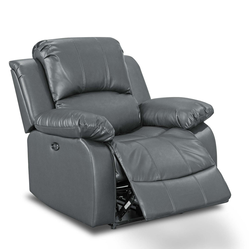 Faux Leather Grey Valencia Electric Recliner Chair