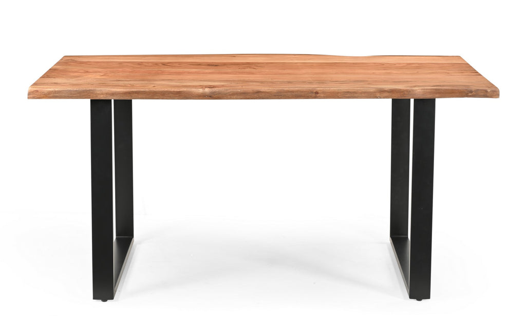 Solid Acacia Wood Manhattan 1.6M Dining Table with Metal Legs