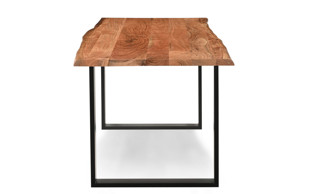 Solid Acacia Wood Manhattan 1.6M Dining Table with Metal Legs