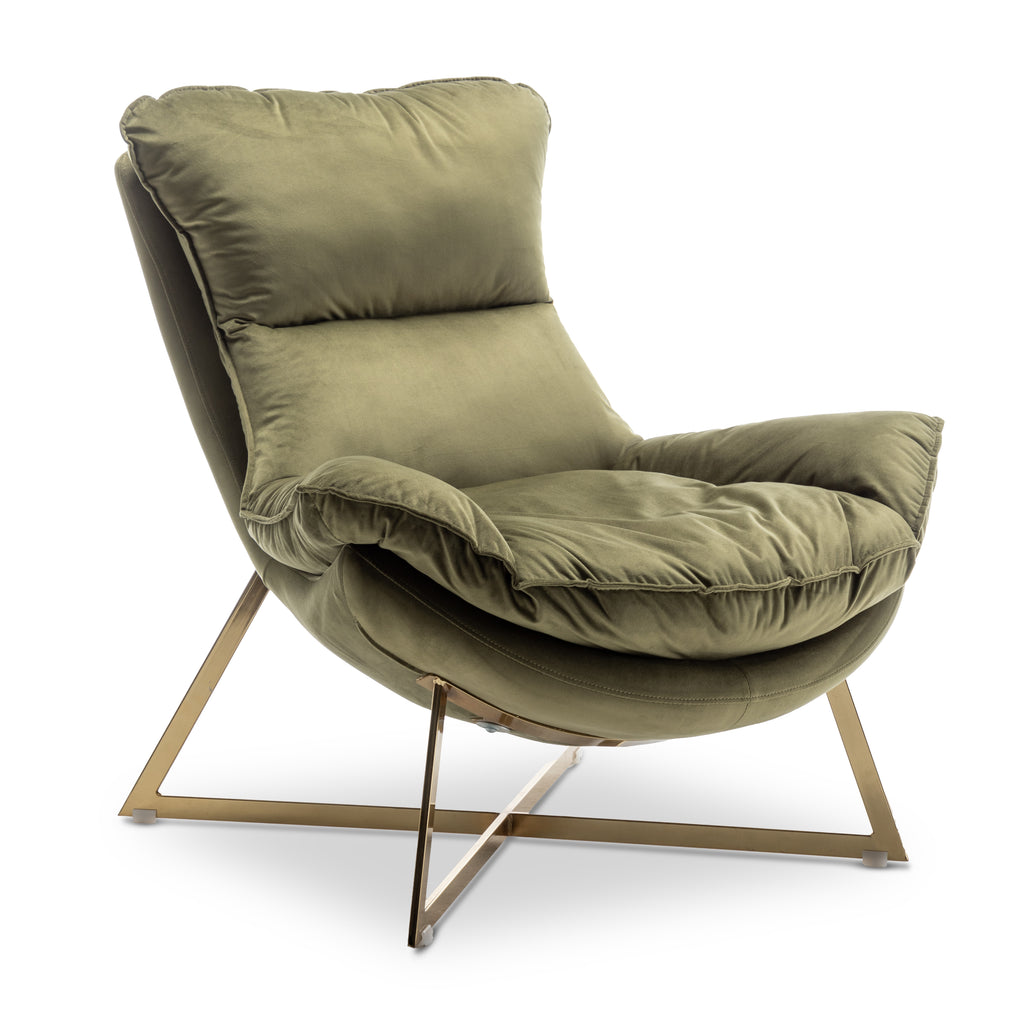 Velvet Sage Green Pierina Accent Chair