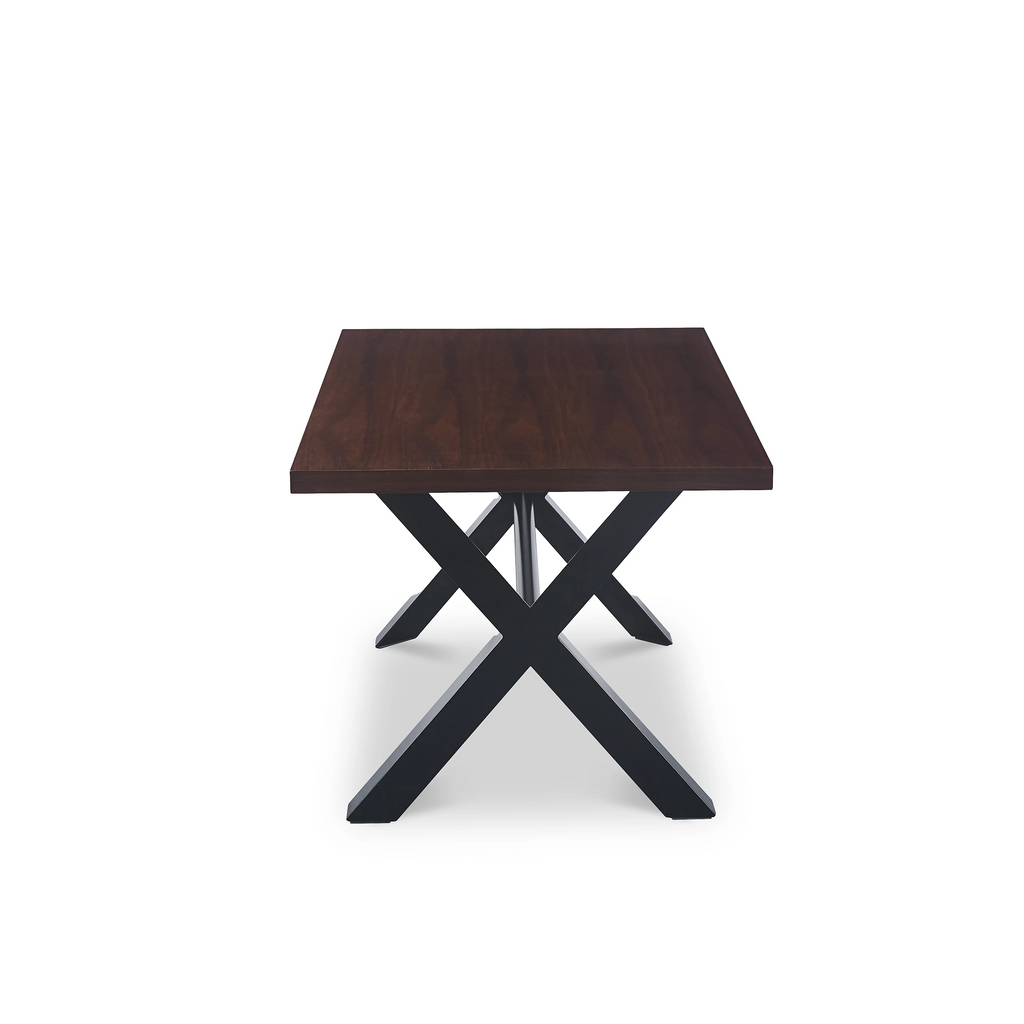 Real Wood Veneer Jayden 1.6M Dining Table with Metal Legs