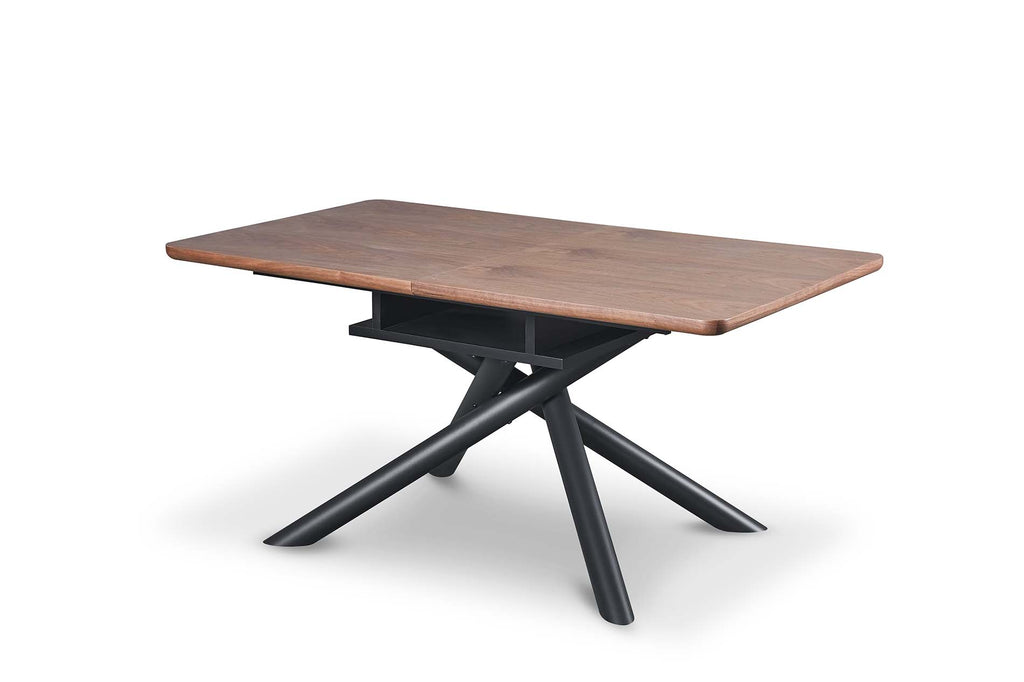 Real Wood Veneer Galena 1.6M/2M Extendable Dining Table with Metal Legs