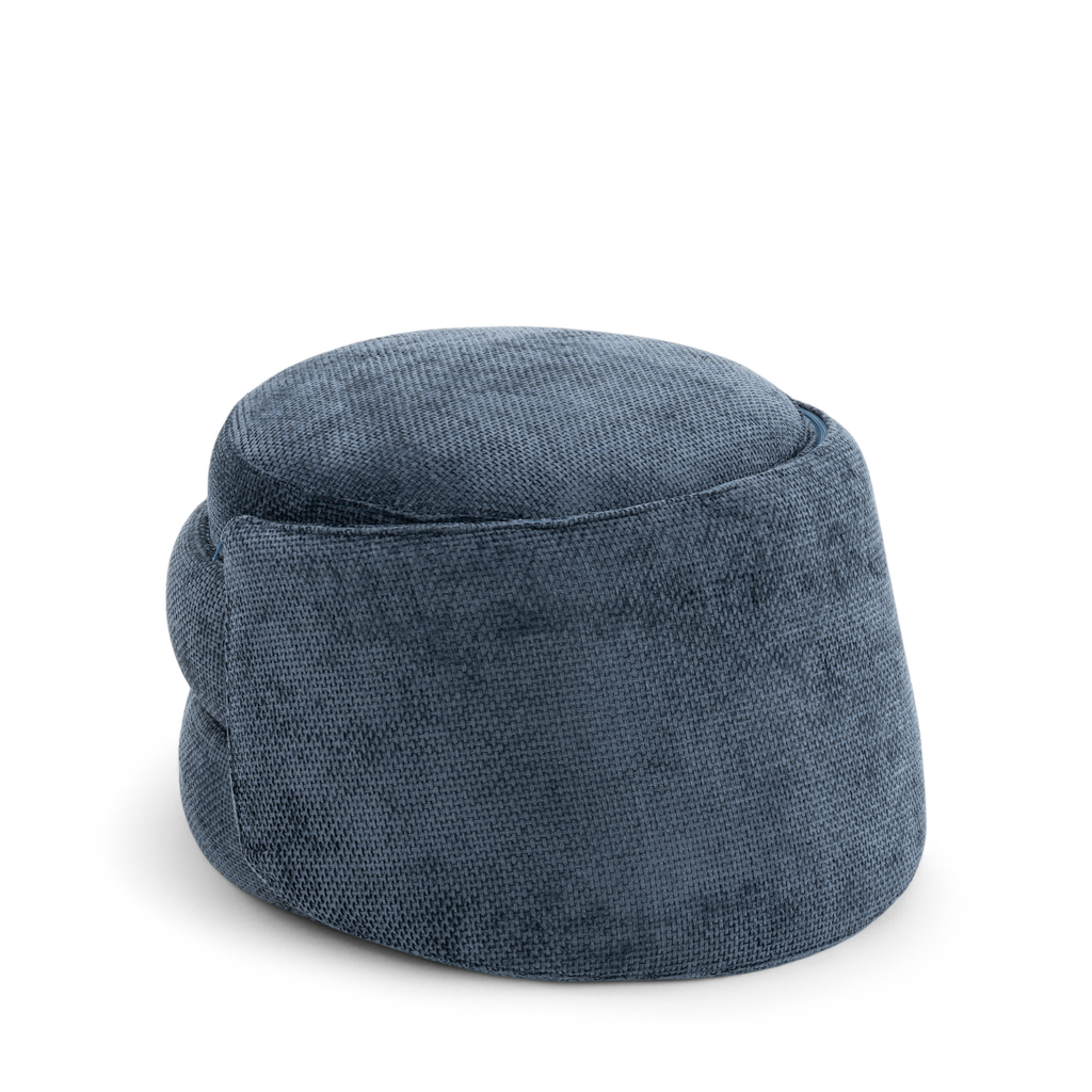 Textured Chenille Blue Tilly Accent Swivel Chair