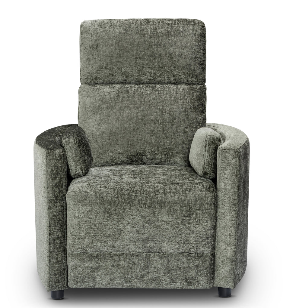 Textured Chenille Green Margot Manual Recliner Chair Front