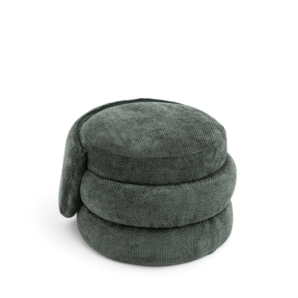 Textured Chenille Green Tilly Accent Swivel Chair
