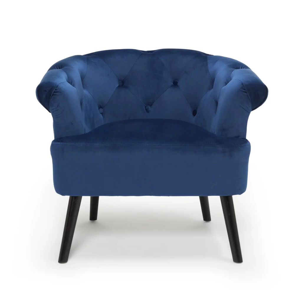 Velvet Blue Sara Accent Chair