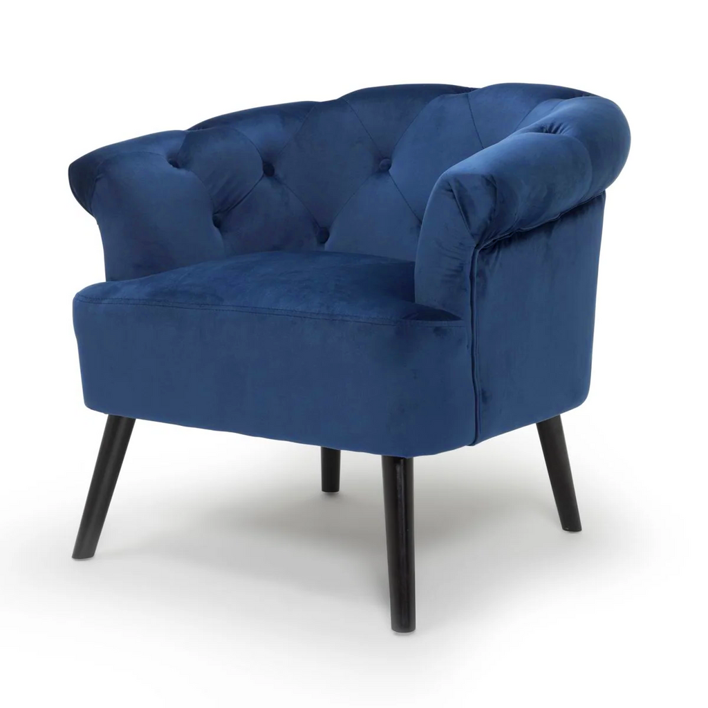 Velvet Blue Sara Accent Chair